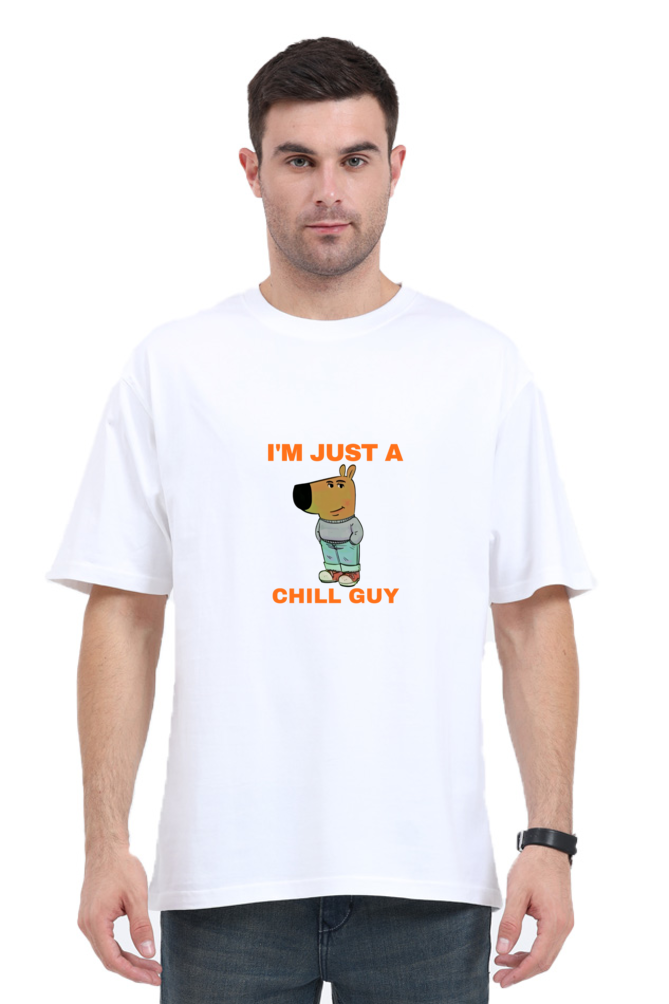 Chill Guy Printed Oversized T-Shirt