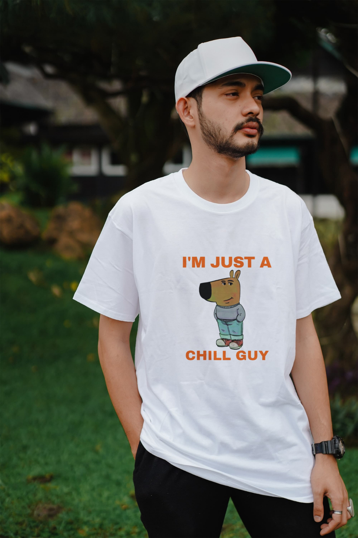 Chill Guy Printed Oversized T-Shirt