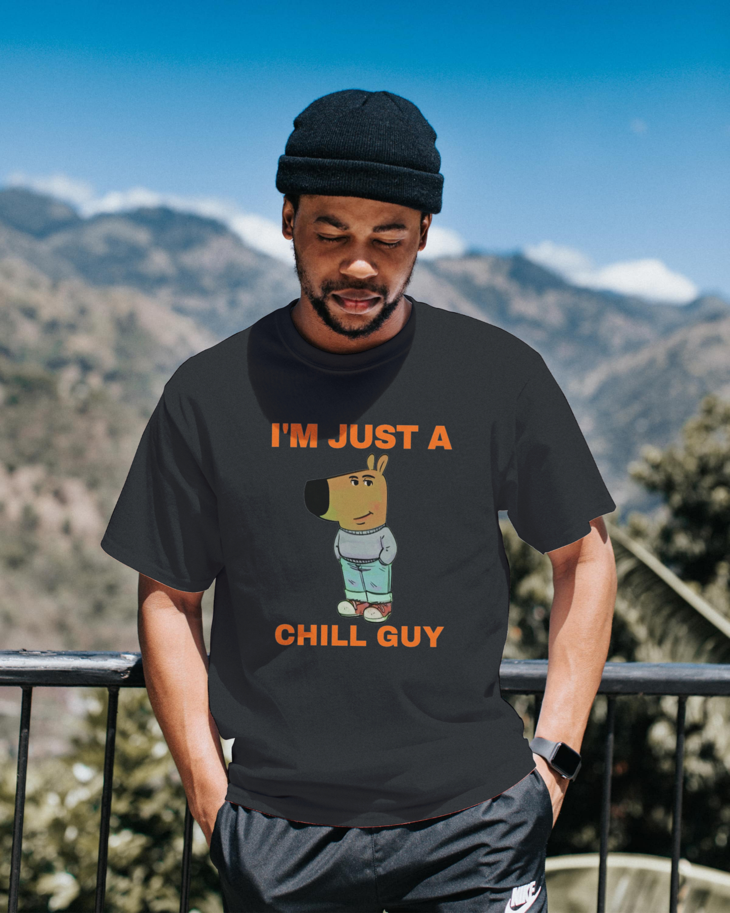 Chill Guy Printed Oversized T-Shirt