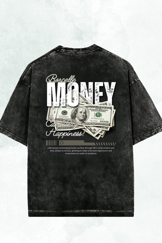 Vintage Money Streetwear Oversized T-shirt (Acid Wash)